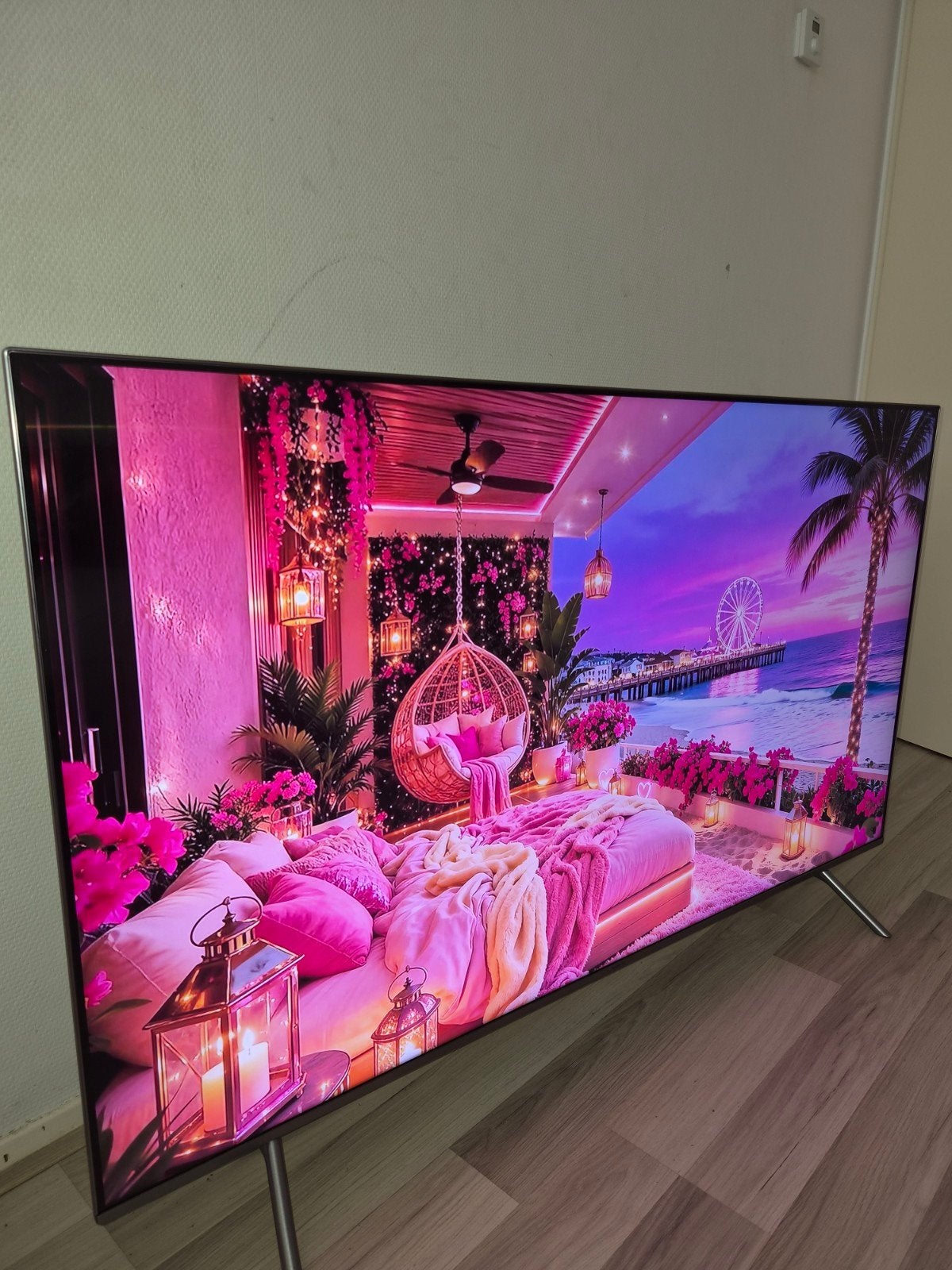Samsung 55 inch 4K QLED Premium Smart TV – 120 Hz, Ophalen, QLED, 120 Hz, Zo goed als nieuw