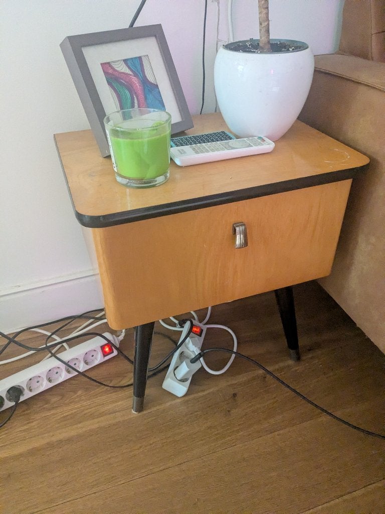 2 Nightstands/end tables vintage retro, Ophalen, Minder dan 55 cm, Zo goed als nieuw, 60 cm of meer