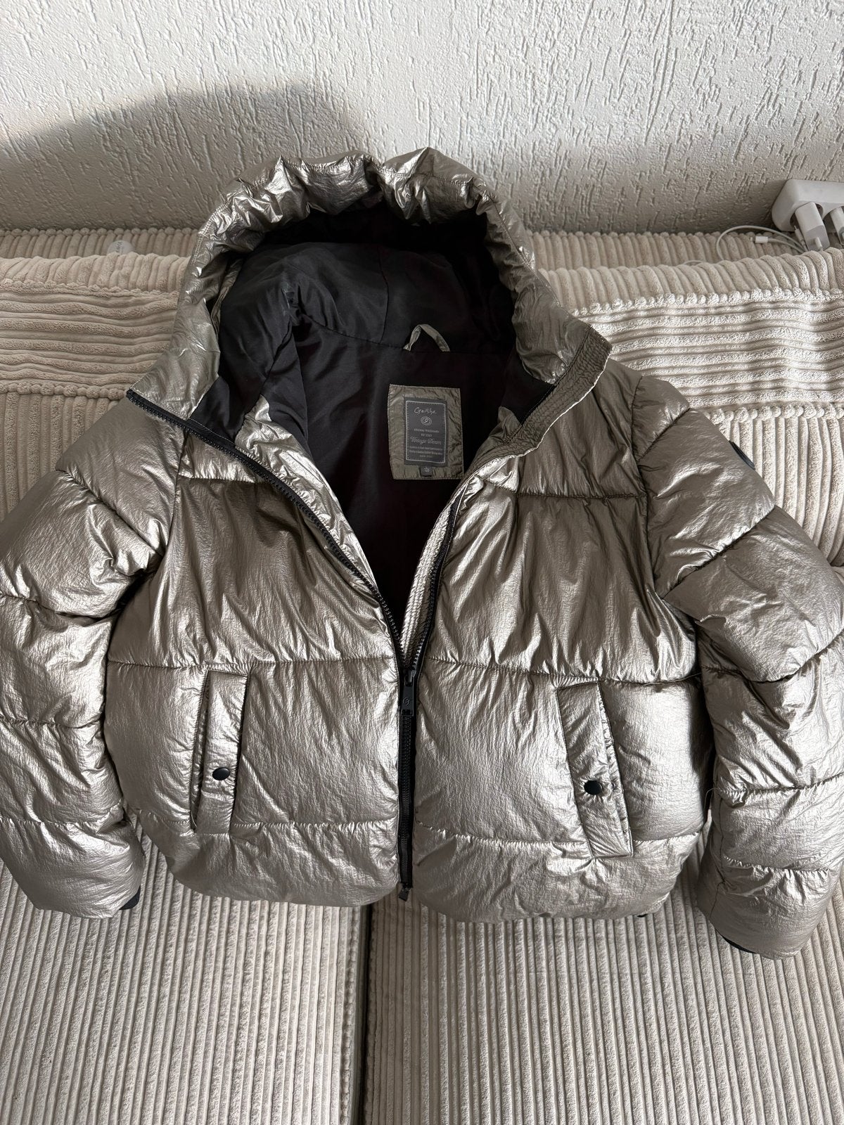 Geisha winterjas maat L, Kleding | Dames, Ophalen of Verzenden, Zo goed als nieuw, Maat 42/44 (L), Goud