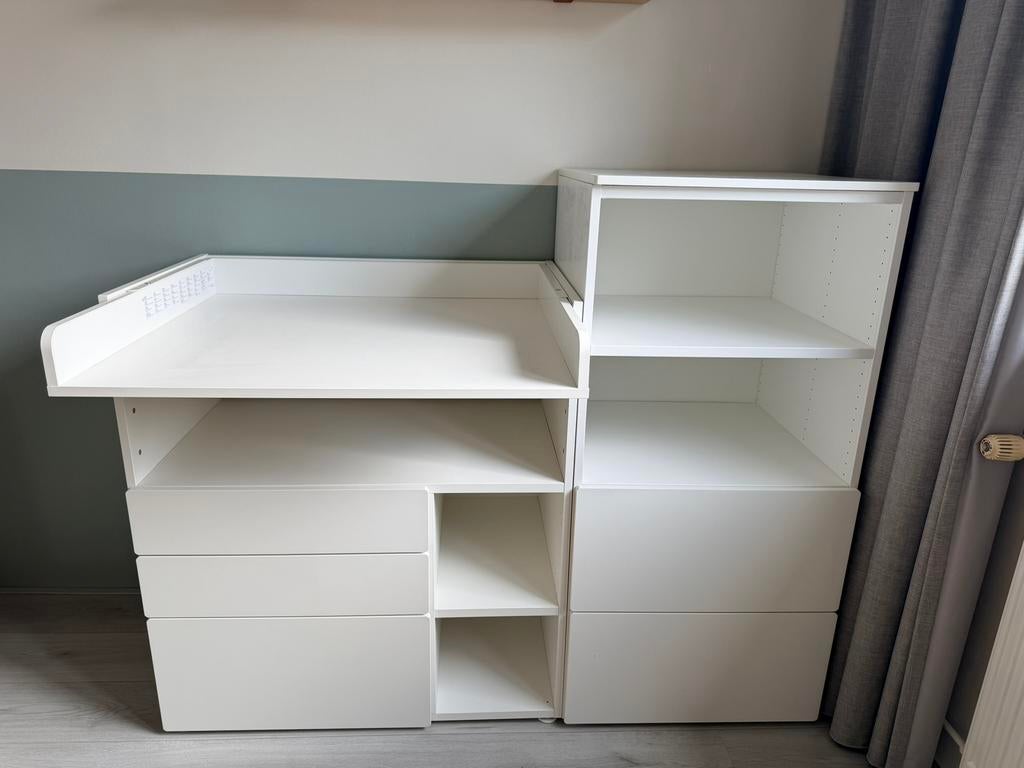 Smastad/Plasta Ikea commode met boekenkast wit, Ophalen, 70 cm of meer, 105 cm of meer, Commode