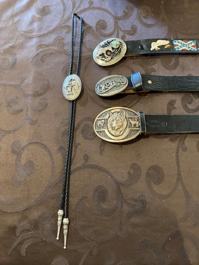 Cowboy riemen met buckles en halsletting te koop, Ophalen, Gebruikt