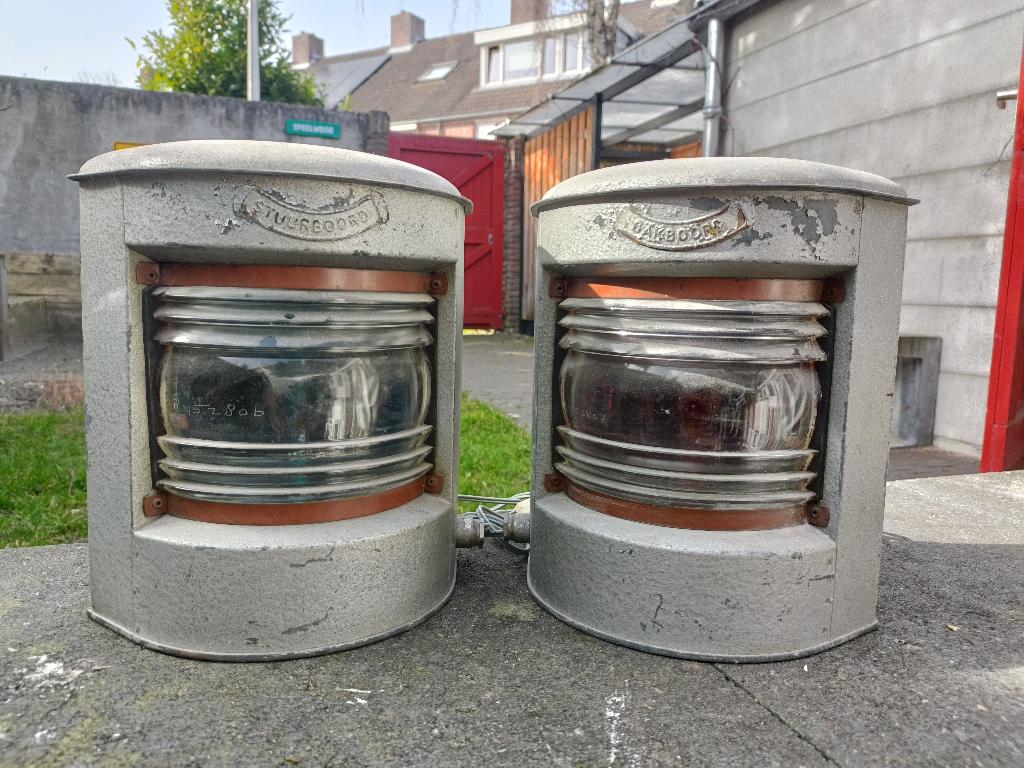 Vintage brocante antieke scheepslampen, Ophalen