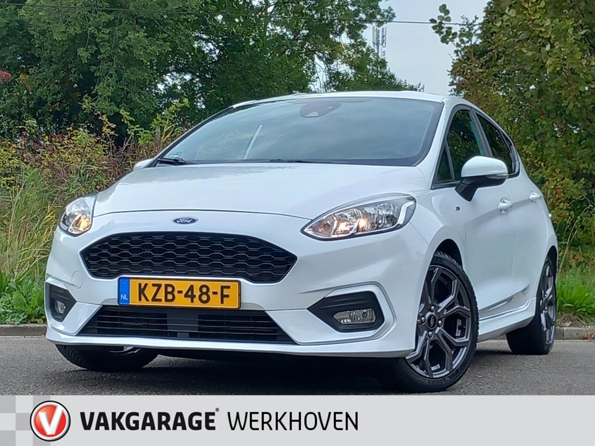 Ford Fiesta 1.0 EcoBoost ST-Line AUTOMAAT | Orig. 47.000 km, Gebruikt, Zwart, Wit, 600 kg