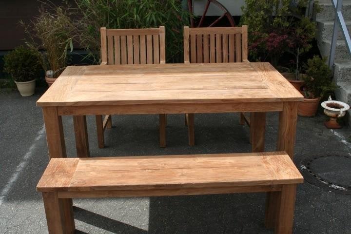 Tuintafels Teakhout & mogelijkheid losse Bankjes, div maten., Ophalen, Nieuw, Teakhout, Eettafel