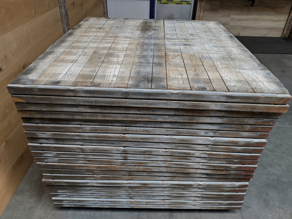 Grenen Steenschotten 126x140 cm  extra groot formaat, Gebruikt, Overige typen