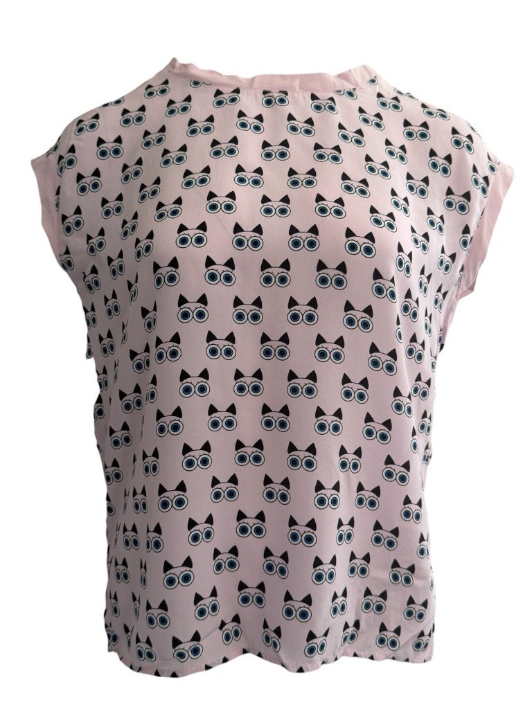 Sandro shirt S, Ophalen of Verzenden, Zo goed als nieuw, Korte mouw, Roze