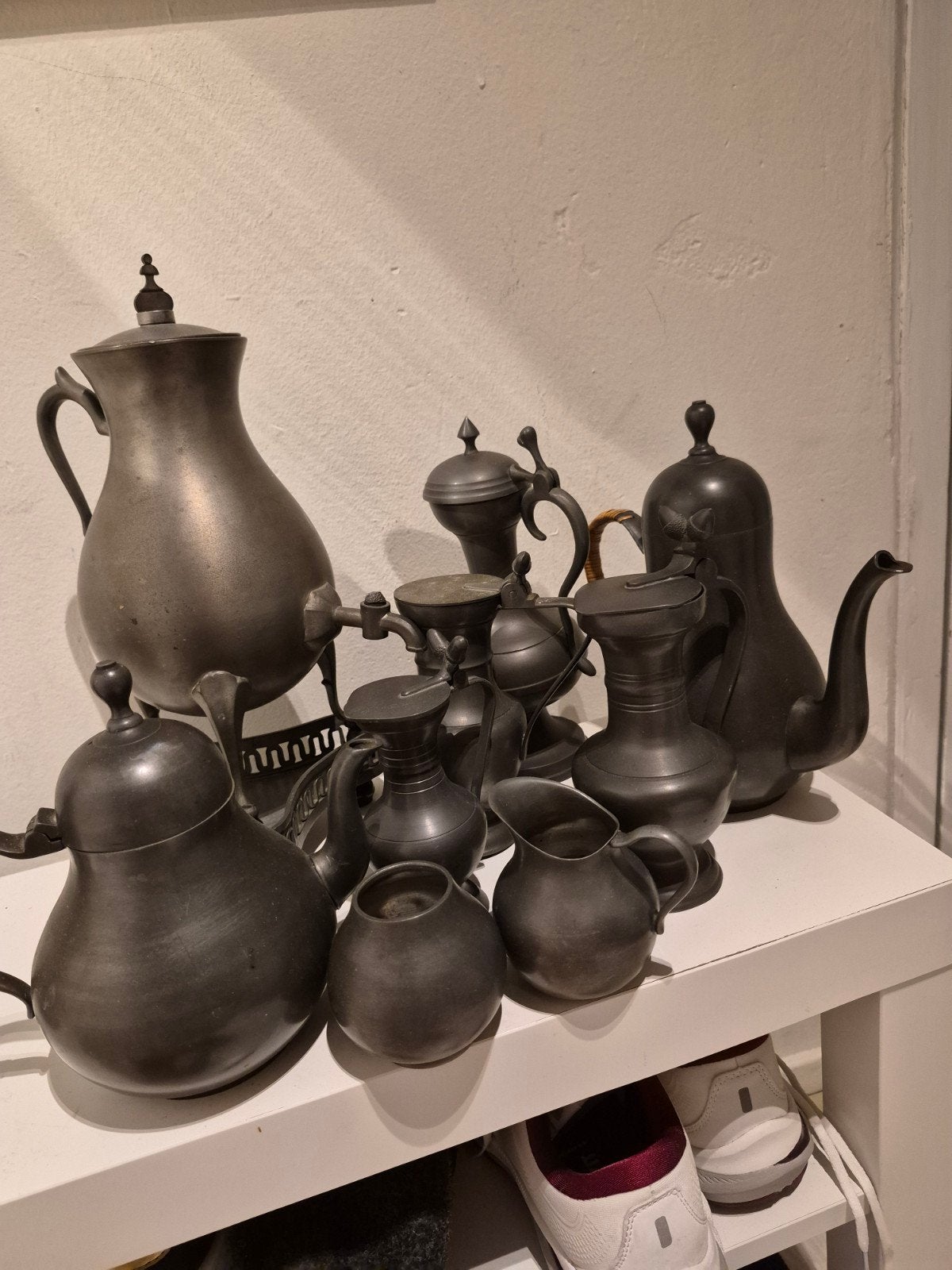 Tinnen servies set., Ophalen of Verzenden