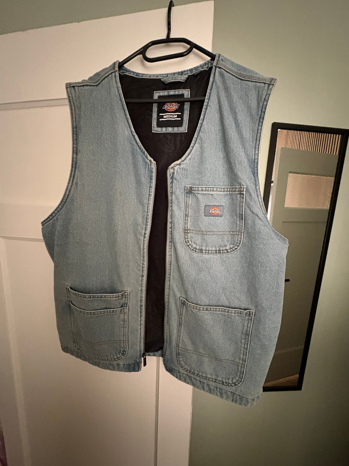 Dickies denim bodywarmer/gilet, Ophalen of Verzenden, Zo goed als nieuw, Maat 38/40 (M), Blauw
