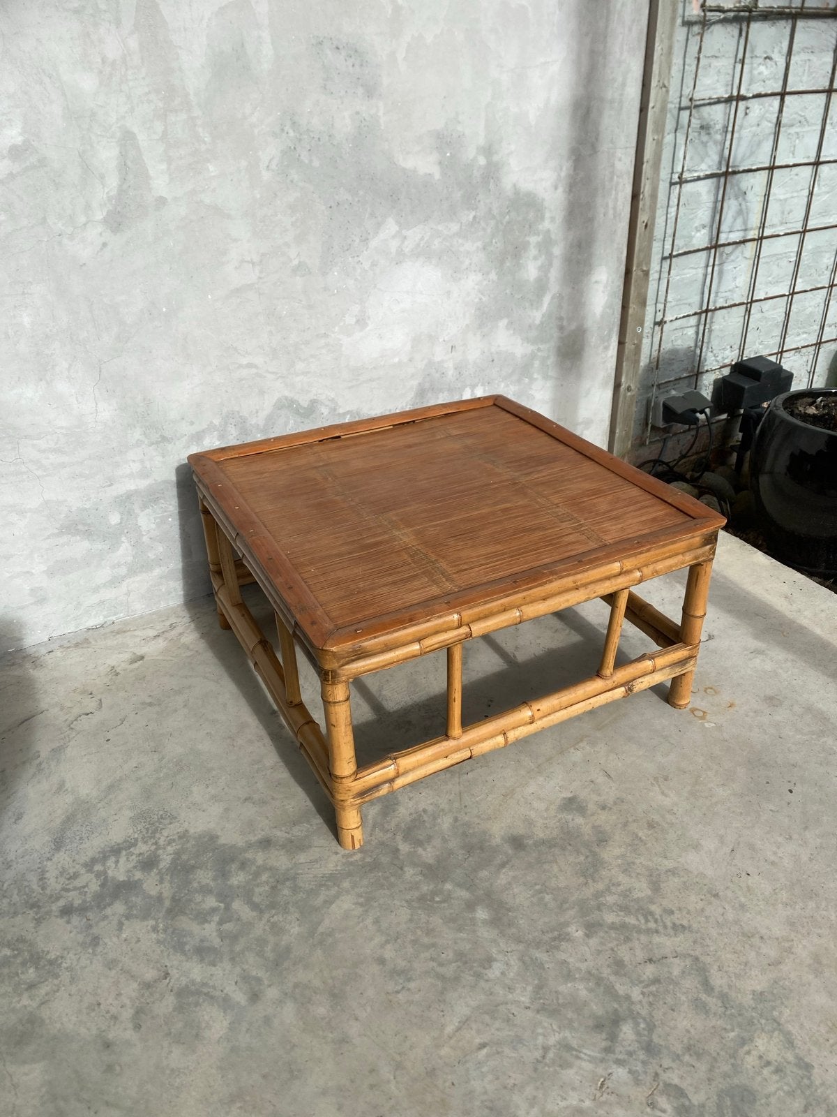 Vintage bamboe salontafel, Ophalen