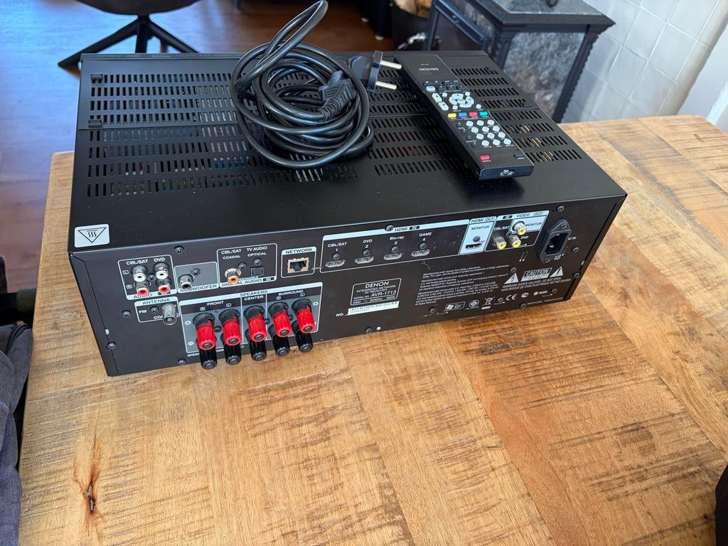 Denon AVR-1713 AV Receiver - Topkwaliteit Audio, Audio, Tv en Foto, Versterkers en Receivers, Ophalen, Gebruikt, Denon, 60 tot 120 watt