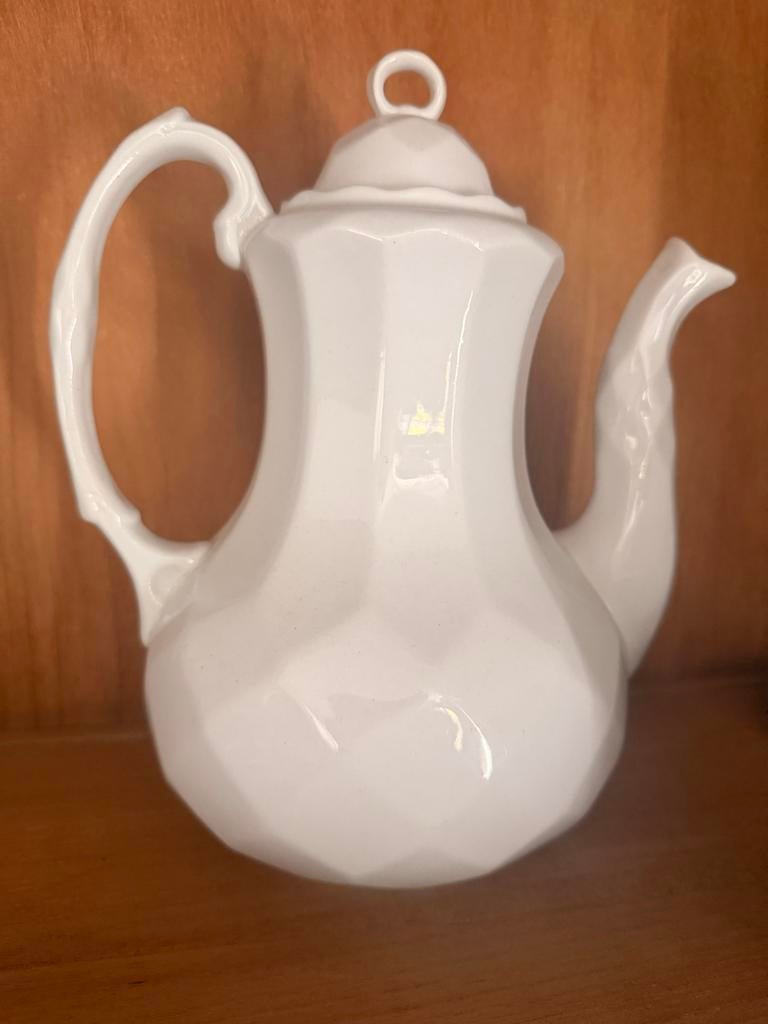 Antieke P. Regout Maastricht theepot, wit porselein, Antiek en Kunst, Antiek | Servies los, Ophalen of Verzenden