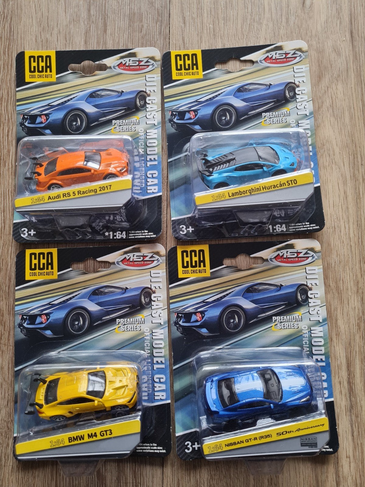 4 Verschillende modellen MSZ Speed Zone 1:64 (CCA), Ophalen of Verzenden, Nieuw, Auto