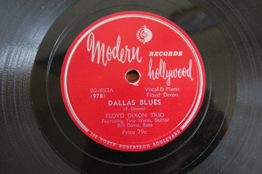 Floyd Dixon Trio Dallas Blues 78rpm 78 toeren jukebox 1948, Gebruikt, 10 inch, Ophalen of Verzenden, 1940 tot 1960