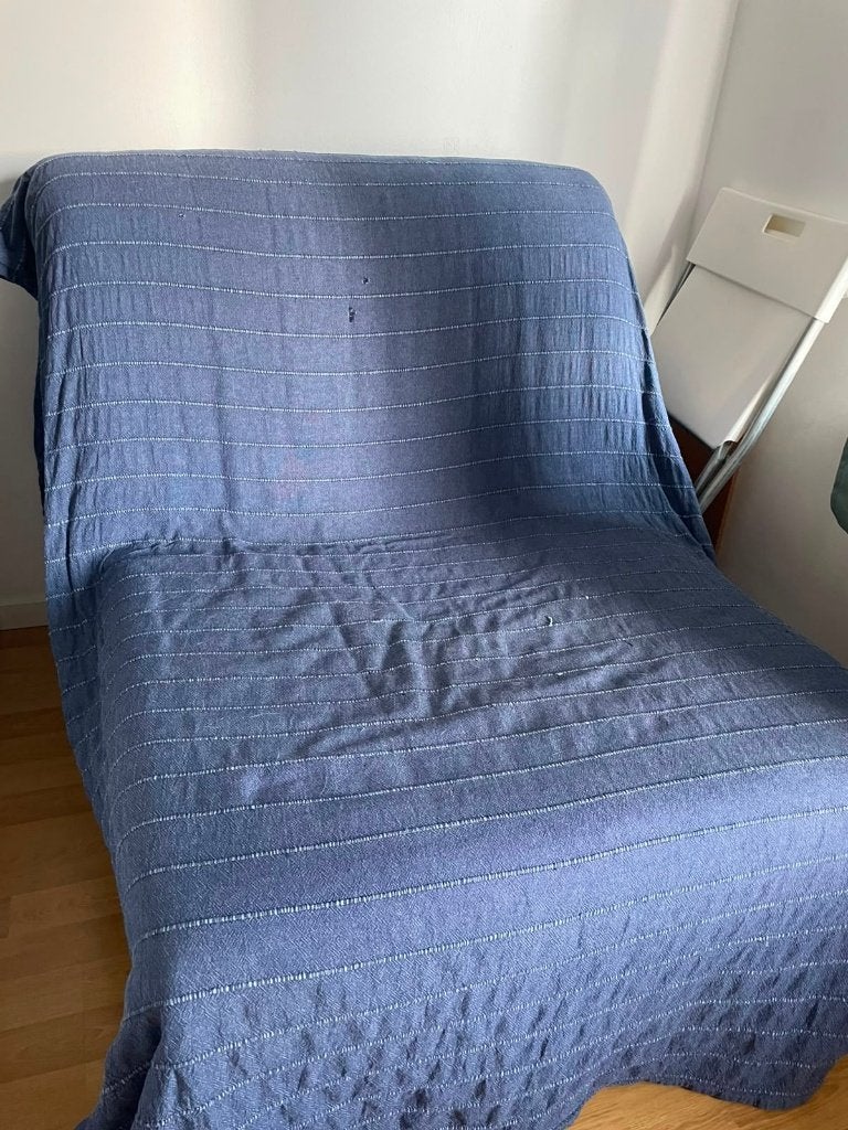Foldable Sofa Bed – 200*80 cm, Ophalen, Gebruikt, Eenpersoons, Blauw