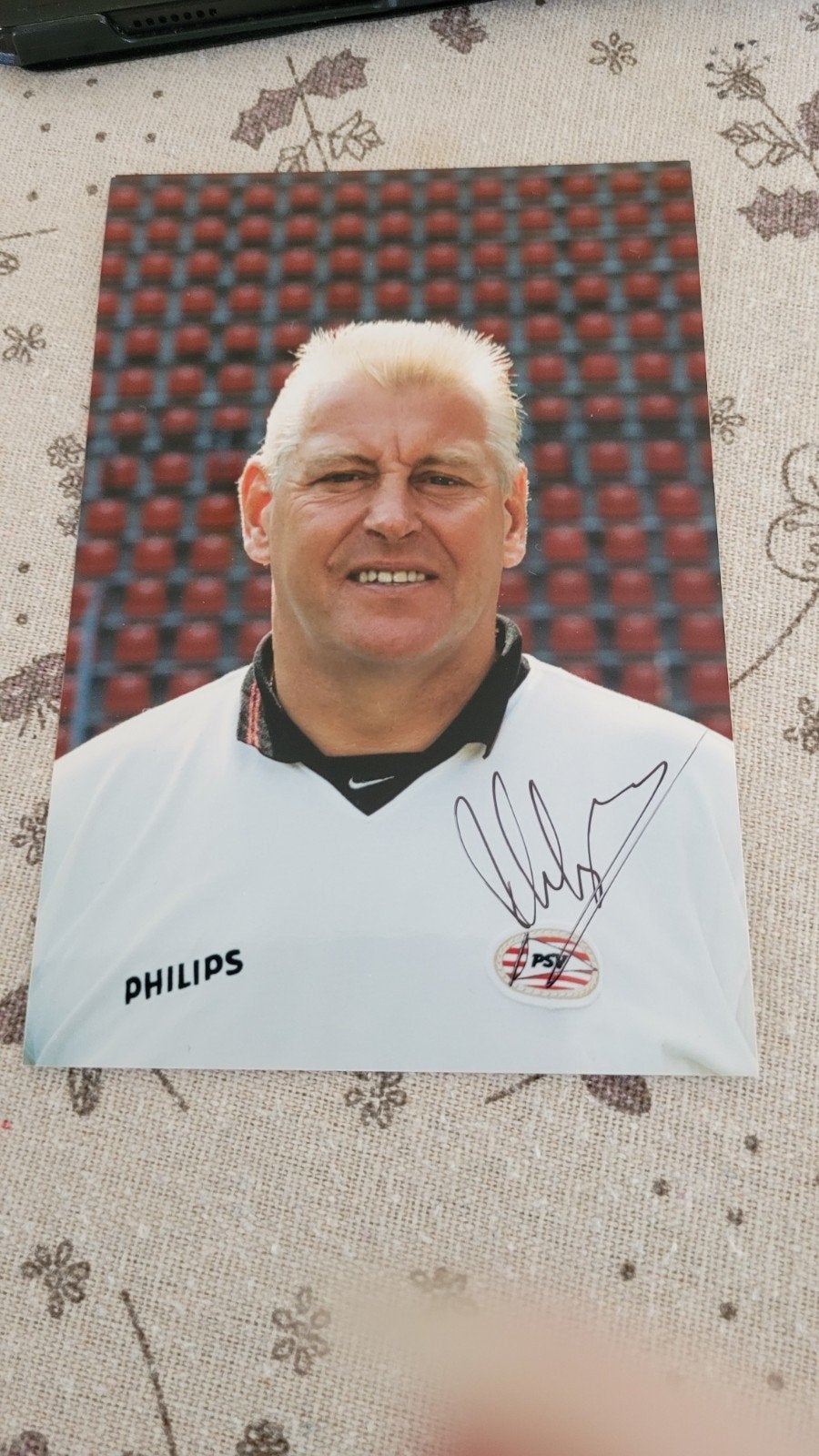 Piet Schrijvers foto gesigneerd, Ophalen of Verzenden, Zo goed als nieuw, PSV, Spelerskaart