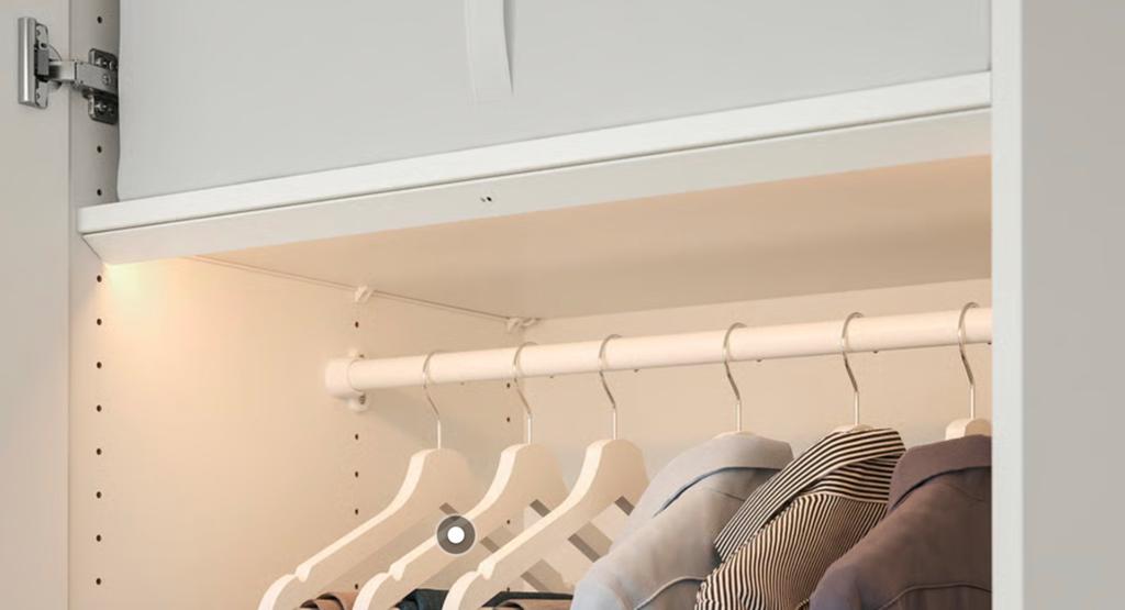 IKEA Översidan LED strip PAX kledingkast 2x wit, Ophalen of Verzenden, Zo goed als nieuw, Modern