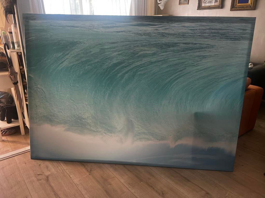 Groot Canvas Schilderij - Oceaan Golf, Antiek en Kunst, Ophalen