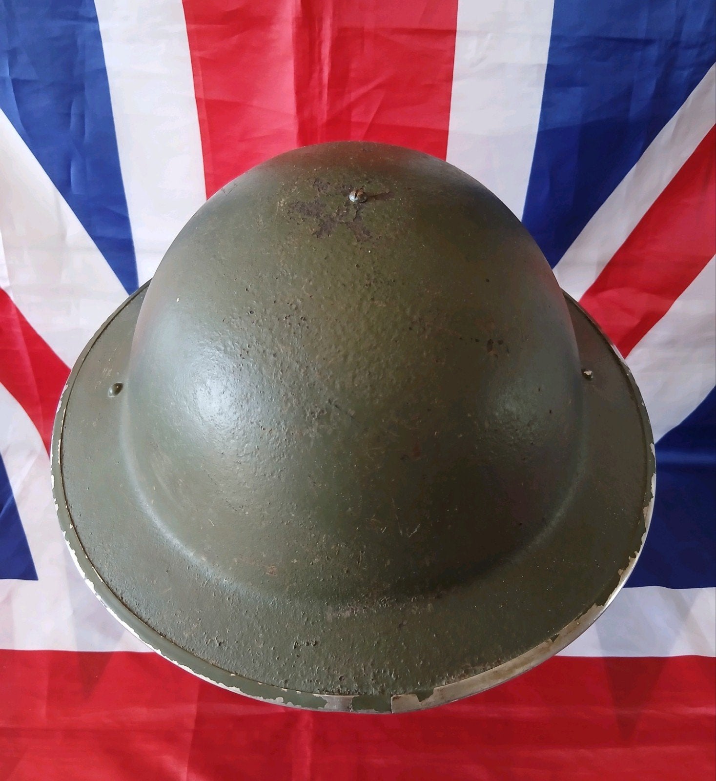 Britse Mk2 Combat Helm Wo2, Ophalen of Verzenden, Engeland, Embleem of Badge