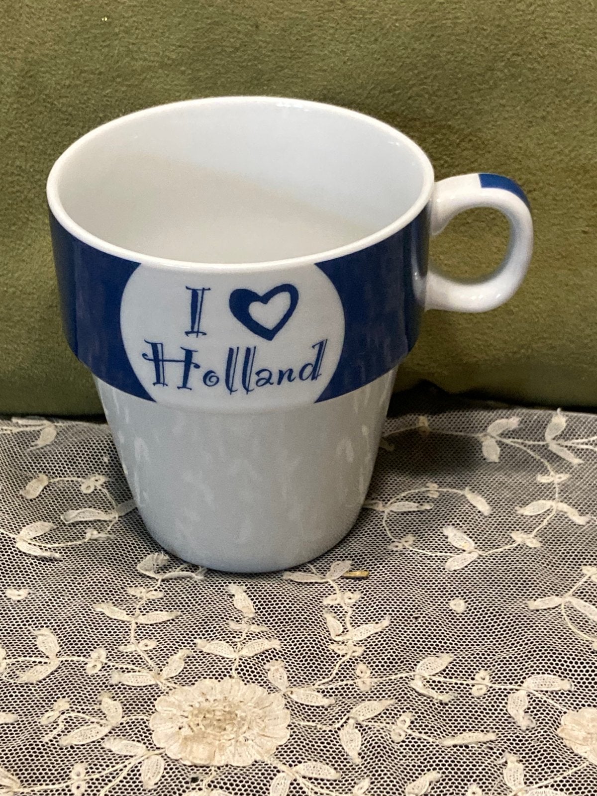 Beker, mok, I Love Holland (091025), Gebruikt, Ophalen of Verzenden, Overige stijlen, Kop(pen) en/of Schotel(s)