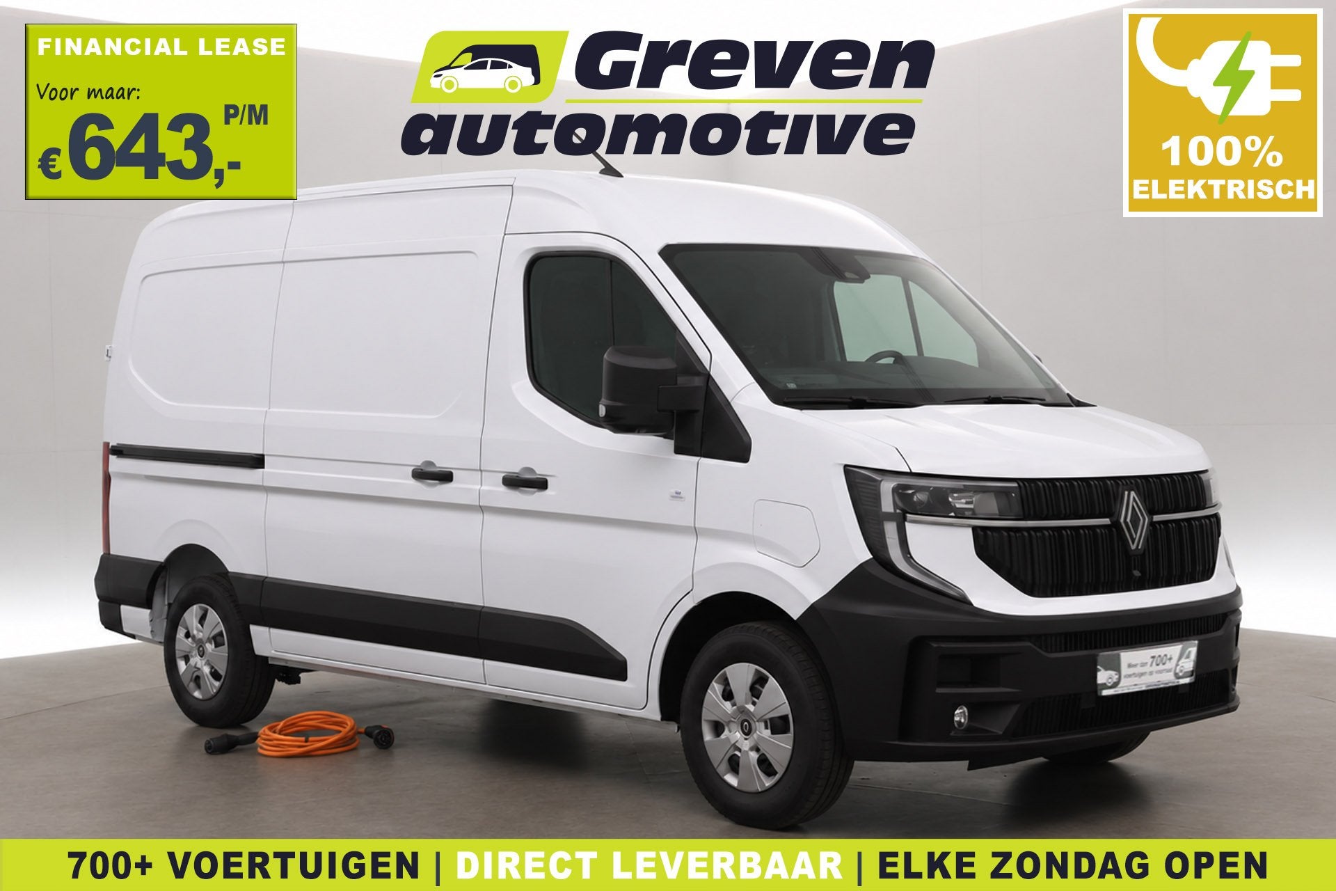 Renault Master E-Tech 87 kWh Long Range L2H2 | NIEUW | Clima, Auto's, Automaat, Parkeersensor, Gebruikt, 143 pk
