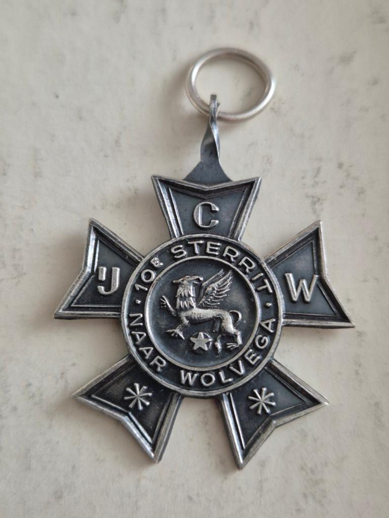 Medaille schaatsen 10e Sterrit Weststellingwerf IJWC, Ophalen of Verzenden, Overige materialen, Nederland