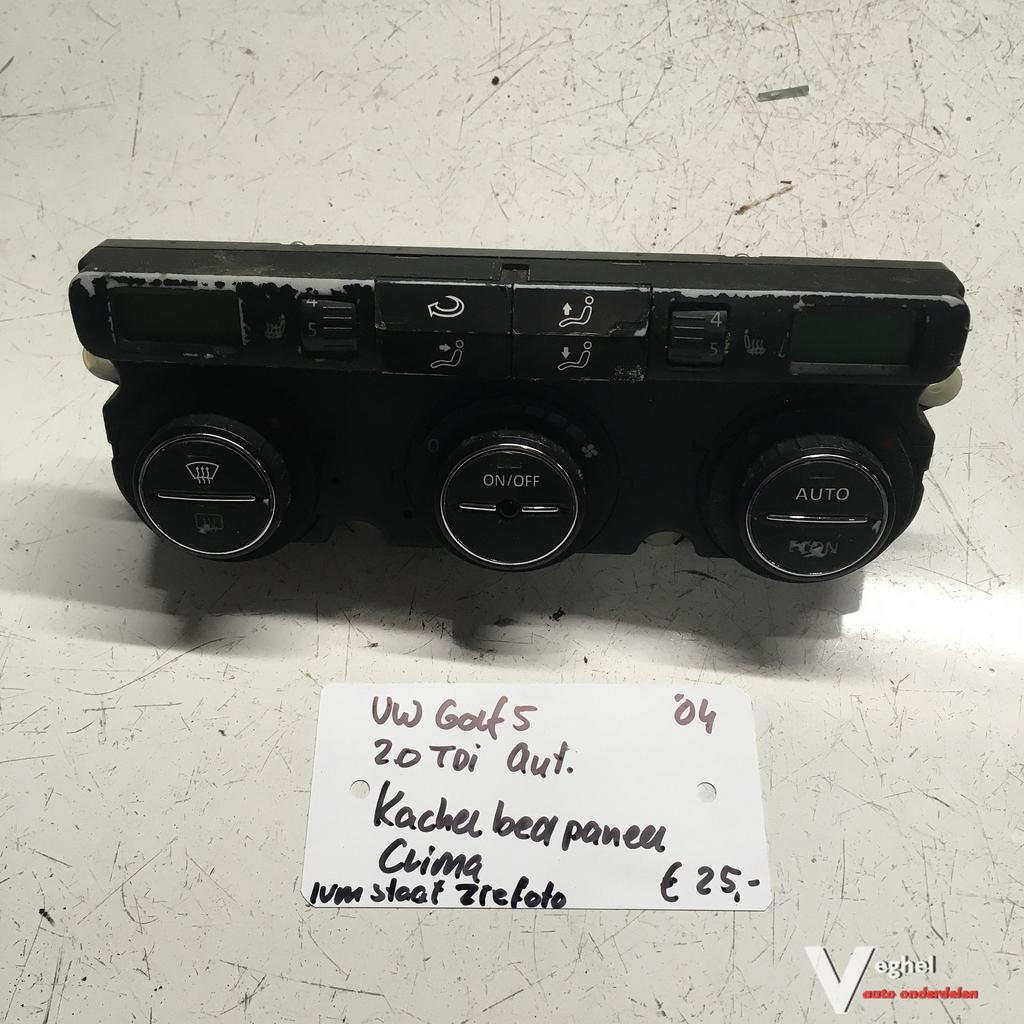 Vw Golf 5 2.0 TDI  Automaat 2004   Kachelbedieningspaneel Cl, Gebruikt, -, -, Ophalen of Verzenden