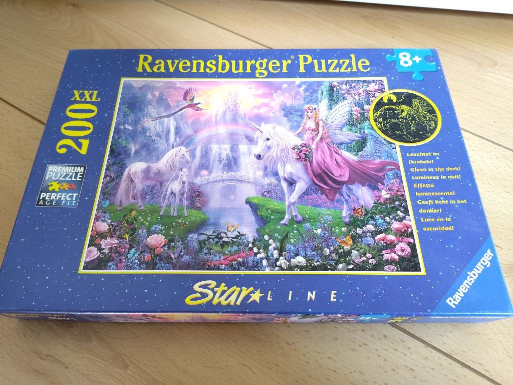 Unicorn puzzel 200 stukjes, Ophalen, Minder dan 500 stukjes, Zo goed als nieuw, Legpuzzel