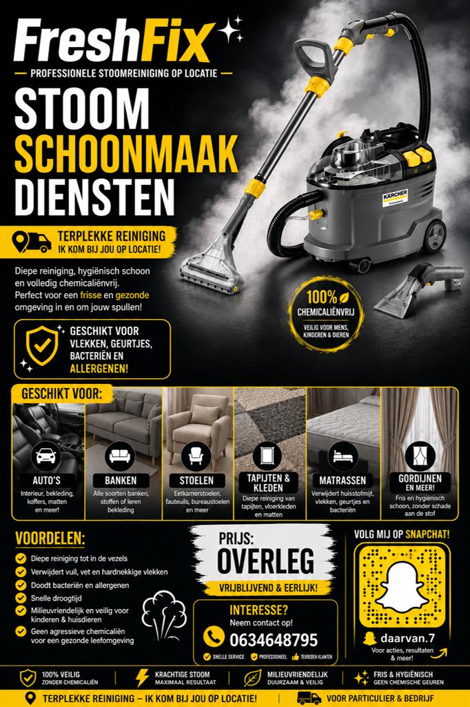 AUTO STOELEn / BANKEN EXTRACTIE REINIGEN ETC, Ophalen of Verzenden, Nieuw