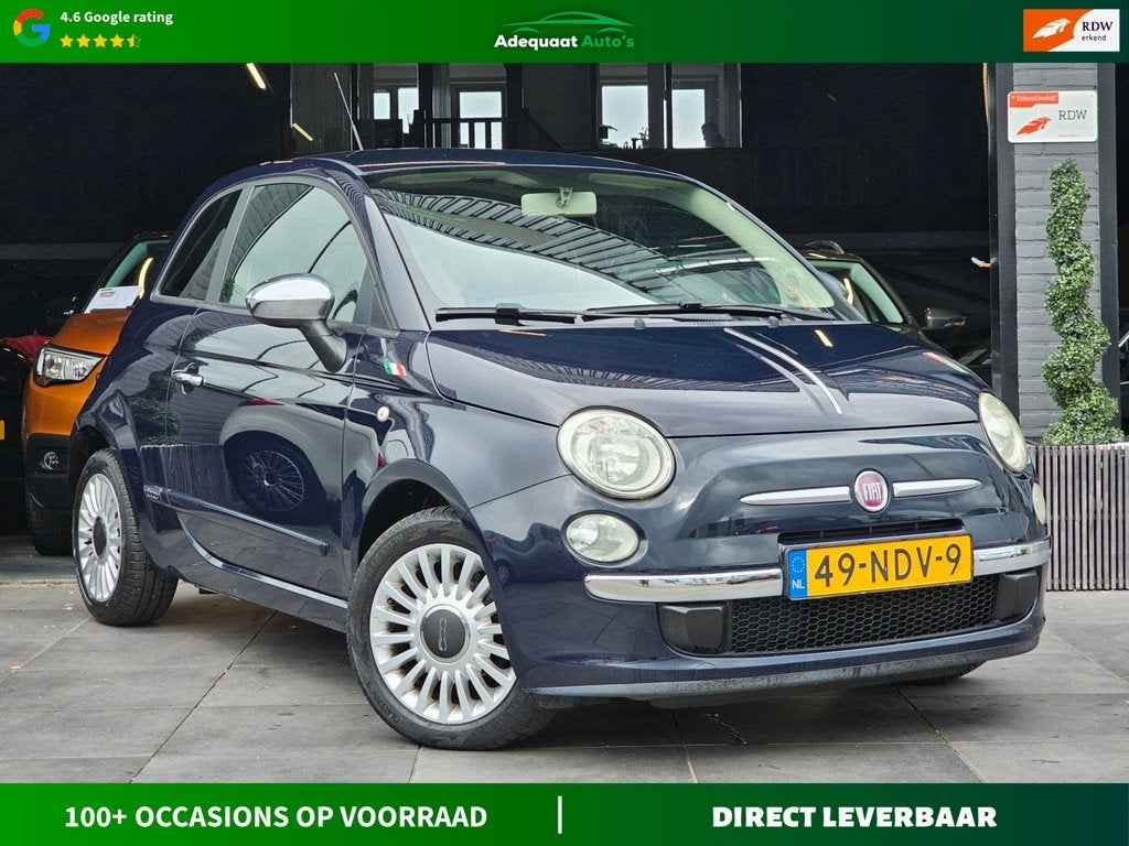 Fiat 500 1.2 Pop|NAP|Airco|El.Ramen|PDC|Lage KM|Start/Stop, Auto's, Fiat, Voorwielaandrijving, Euro 5, 4 cilinders, Leder en Stof