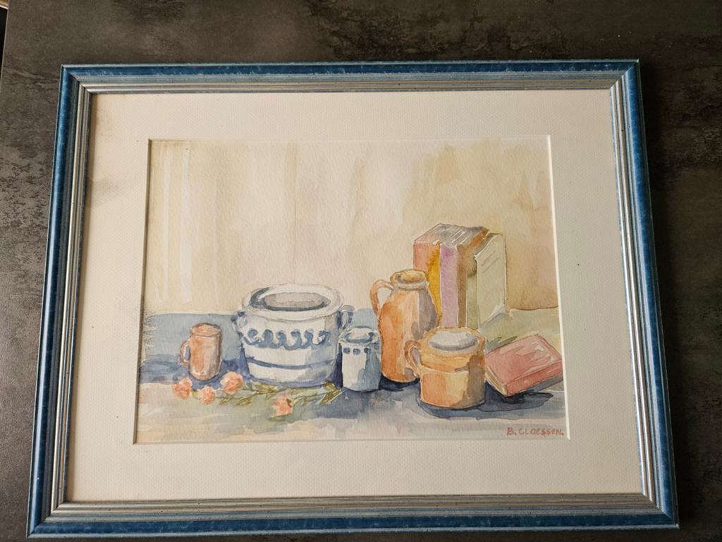 Aquarel stilleven, Ophalen of Verzenden