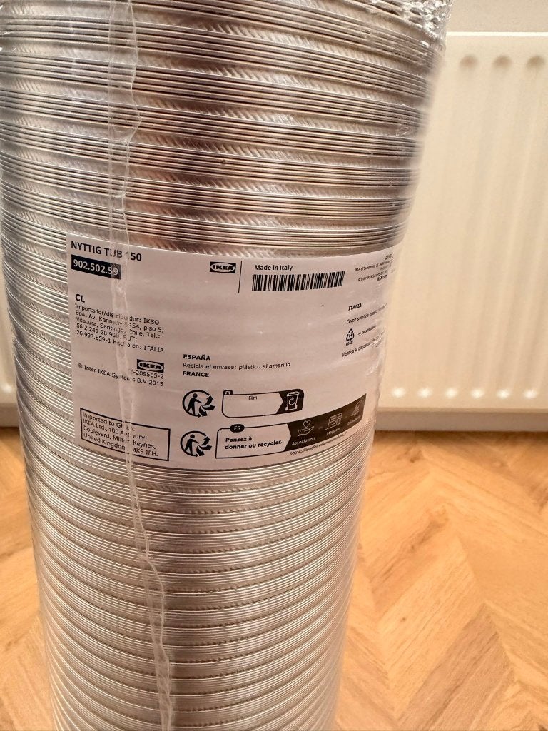 Flexibele afvoerpijp voor afzuigkap (IKEA), Ophalen, Nieuw, Ventilator en Afzuiger