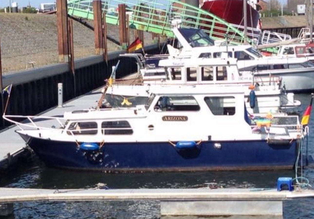 Stalen Maascruiser 8x3m met Mercedes OM636 motor en trailer, Overige merken, Gebruikt, Binnenboordmotor, Diesel