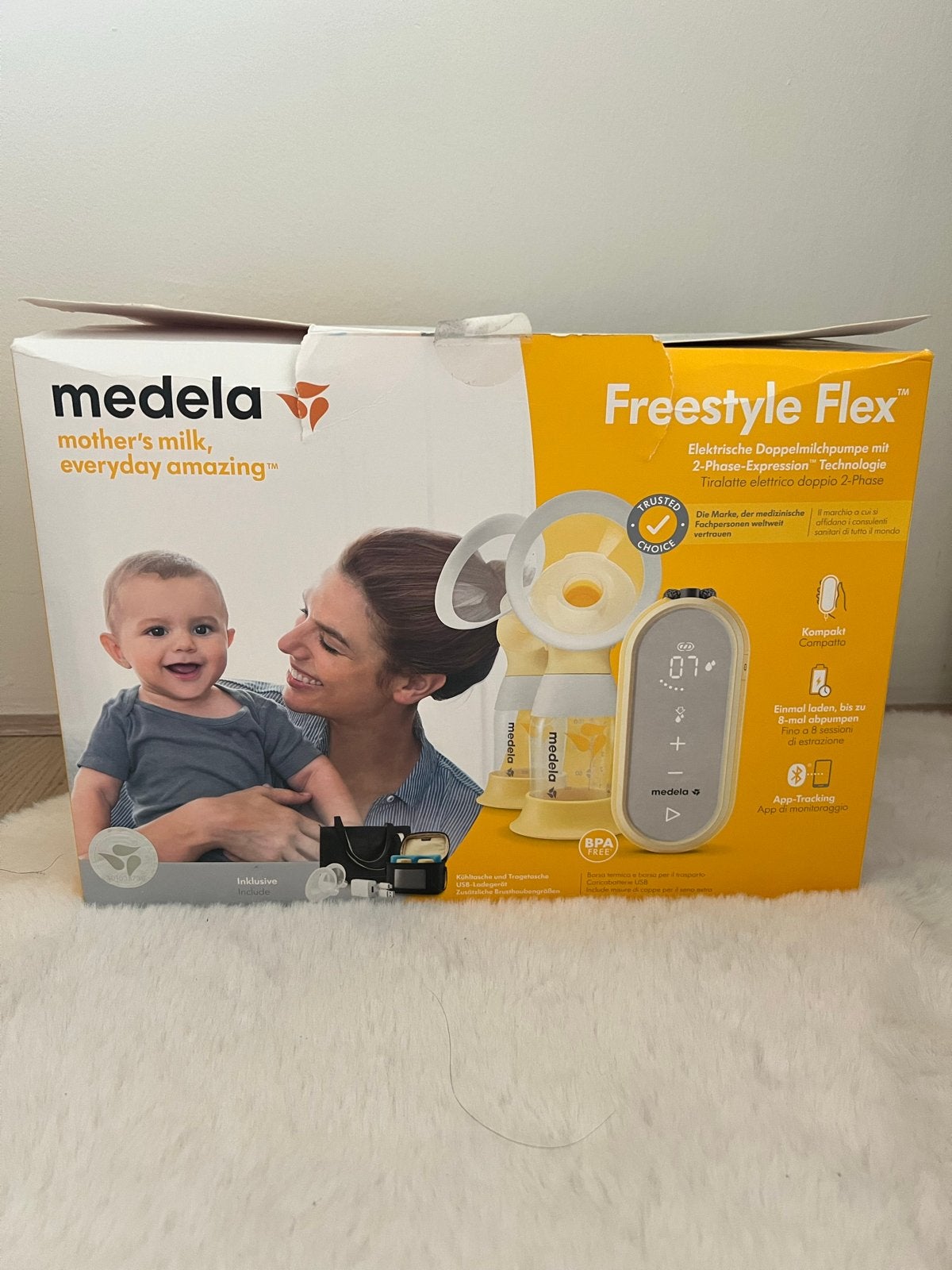 Medela Freestyle Flex Dubbele Borstkolf en Extra's, Ophalen, Gebruikt, Medela, Borstkolf