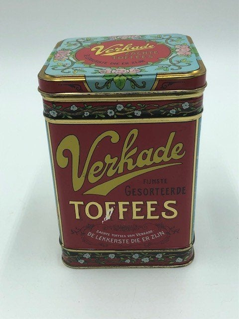 Retro Vintage Verkade Toffee Blik, Verzamelen, Blikken, Ophalen of Verzenden, Gebruikt, Overige, Verkade