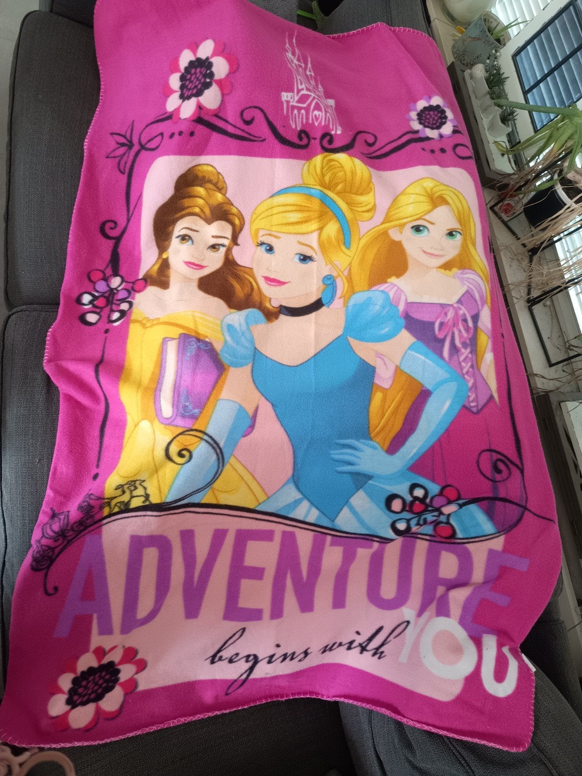 fleeche deken Disney prinsessen, Ophalen of Verzenden, Roze, Meisje, Deken of Dekbed