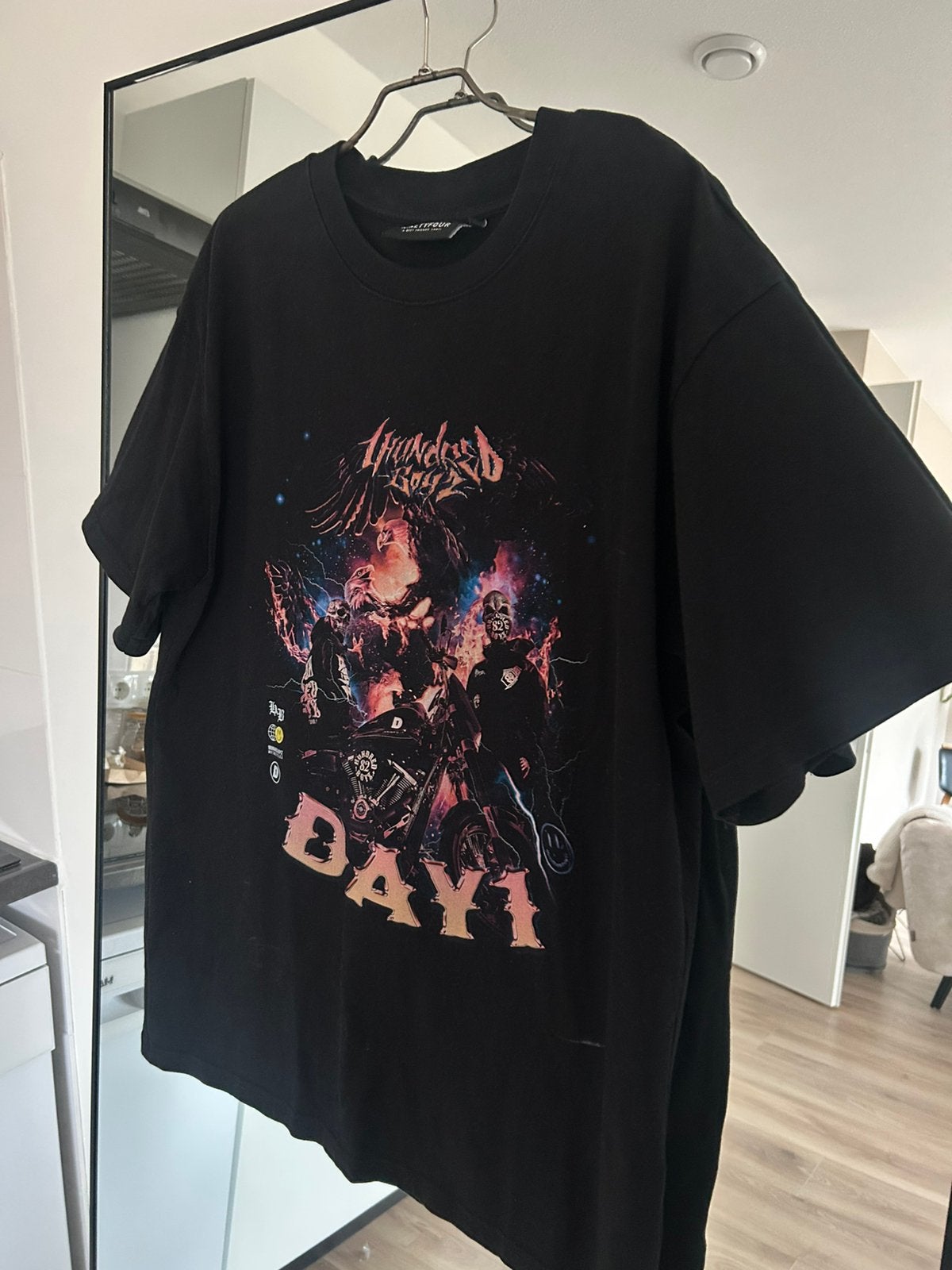 Ninetyfour t-shirt zwart, Kleding | Heren, T-shirts, Verzenden, Zo goed als nieuw, Maat 52/54 (L), Zwart