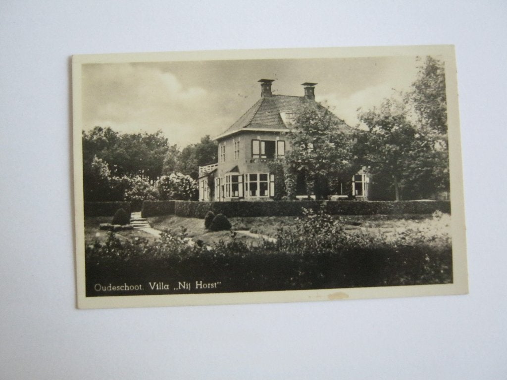 Ansichtkaarten Nederland, TC 10-2 Oudeschoot, Villa "Nij Hor, Verzamelen, Ophalen of Verzenden, 1920 tot 1940, Gelopen, Friesland