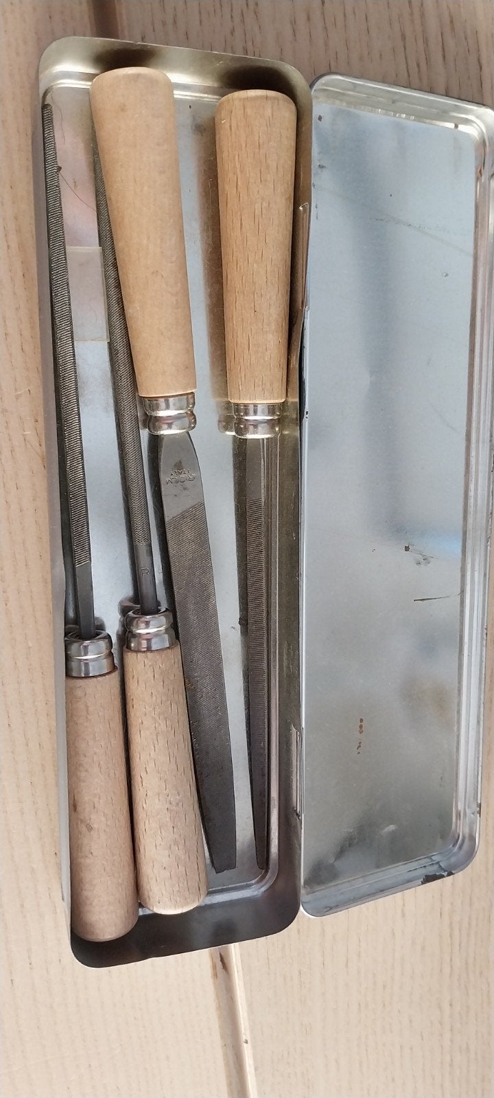 4 sleutelvijlen in blik merk Iridium, Doe-het-zelf en Verbouw, Gereedschap | Handgereedschap, Ophalen of Verzenden
