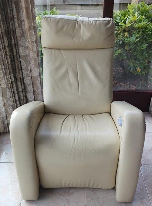 Beige Relax zetel, Ophalen, Gebruikt, 75 tot 100 cm