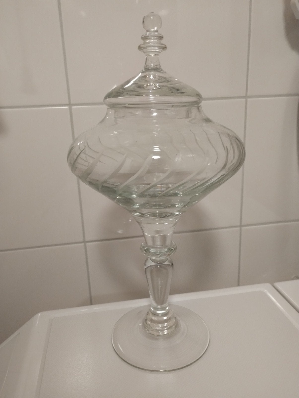 Oude kristallen apothekers pot snoeppot, Antiek en Kunst, Antiek | Glas en Kristal, Ophalen of Verzenden