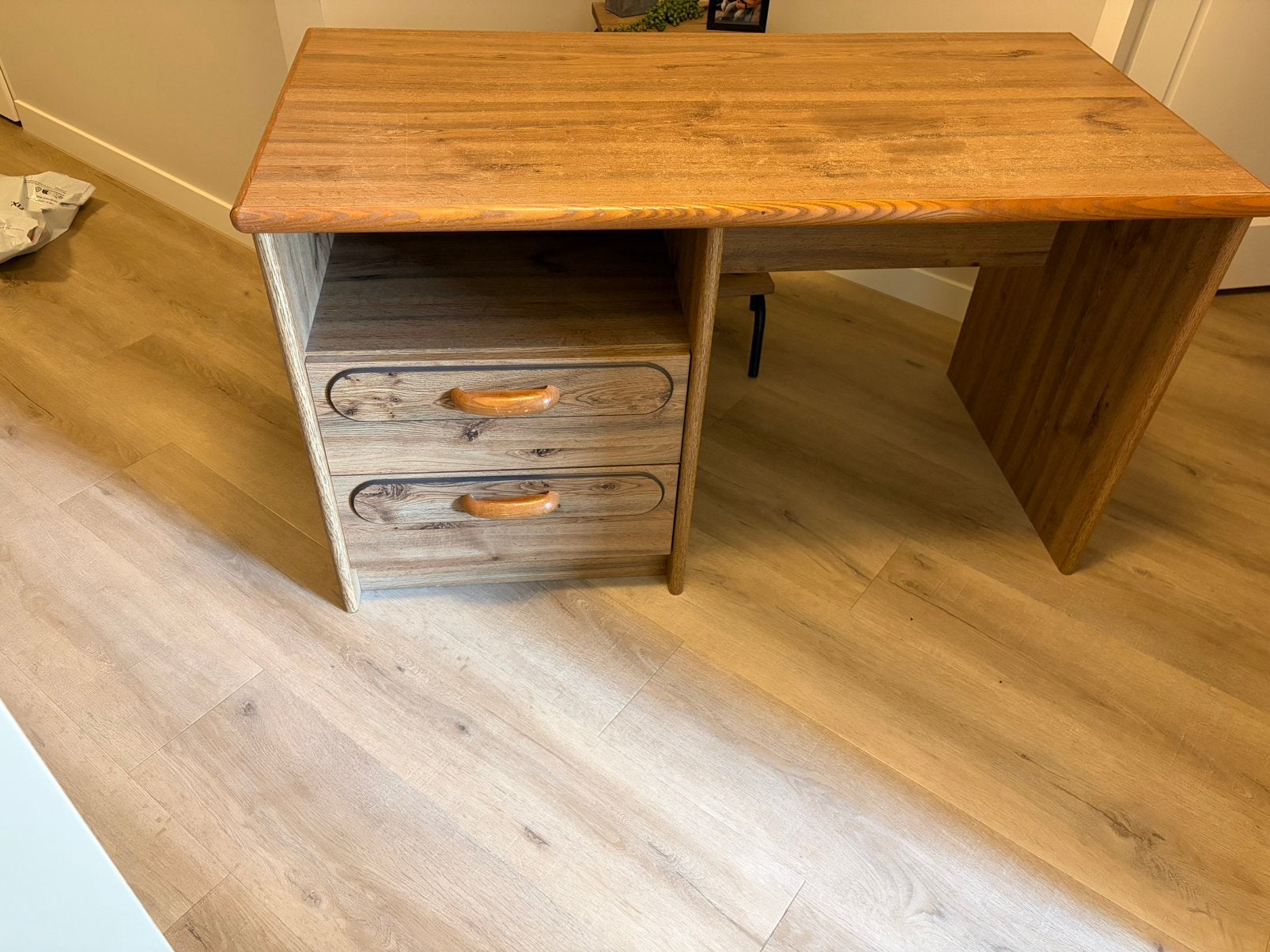 Bureau, Ophalen, Gebruikt, Hout, Bruin