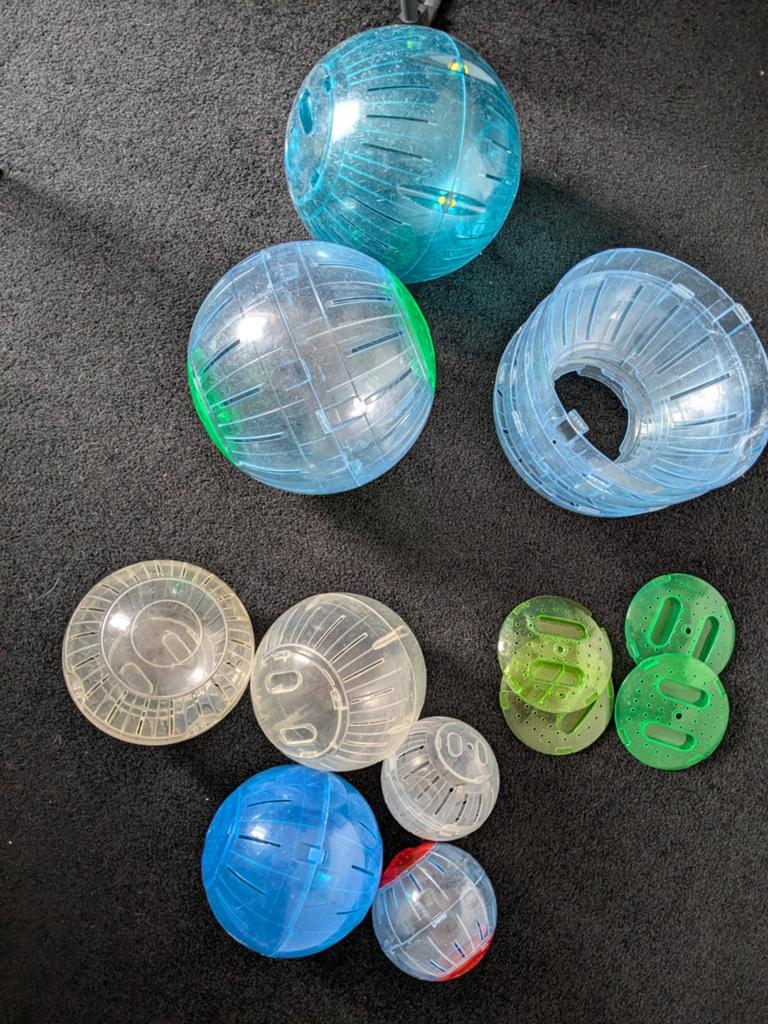 Loopballen (grootste maat diameter 25 cm). Alles in 1 koop, Ophalen of Verzenden, Gebruikt, Loopwiel of Rad