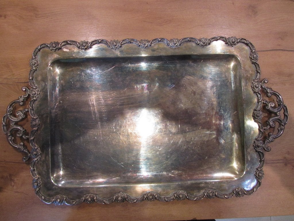 Verzilverd dienblad BWKS, Antiek en Kunst, Ophalen of Verzenden