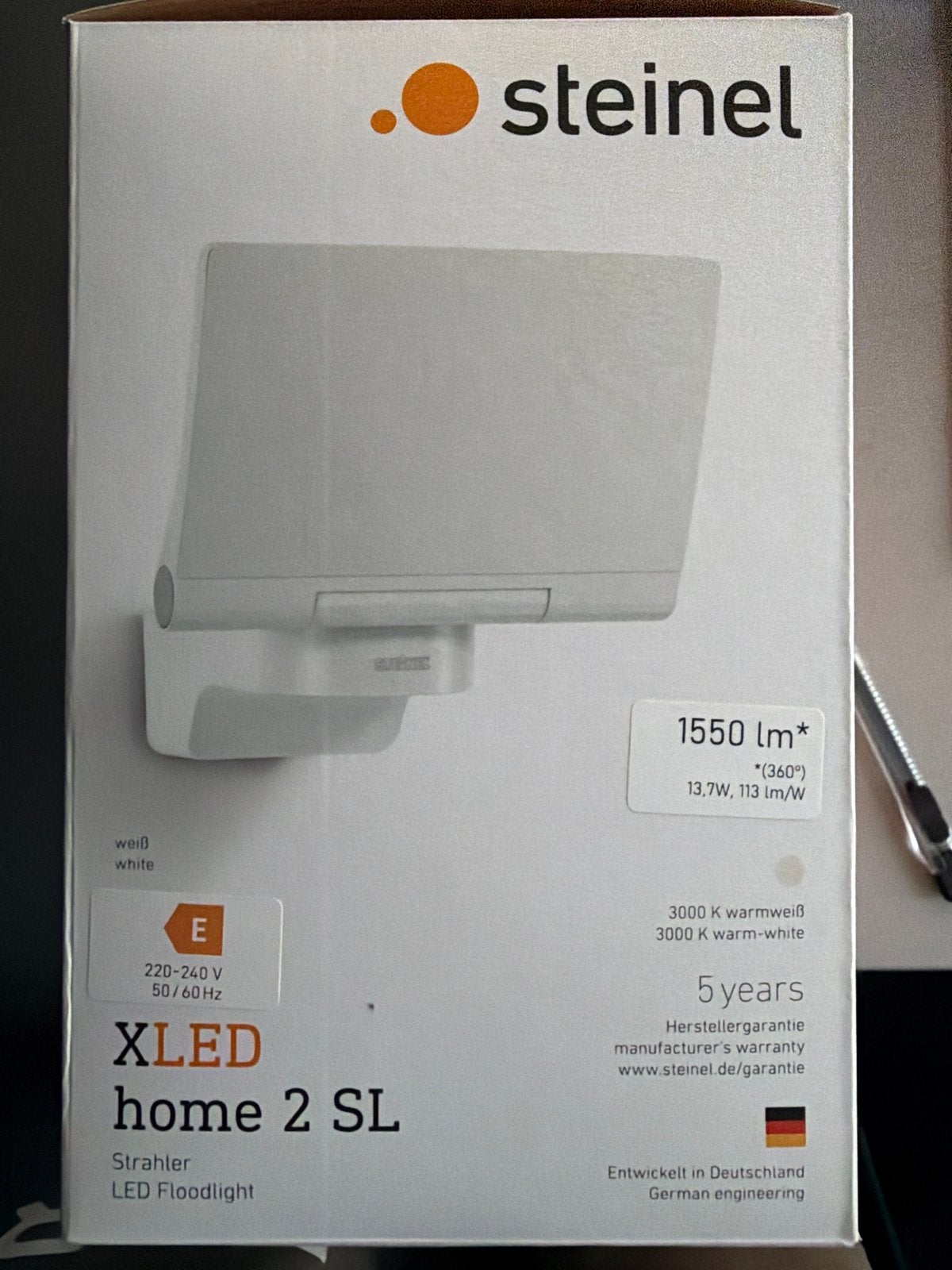 Steinel XLED Home 2 SL LED Buitenlamp Wit, Kunststof, Minder dan 50 watt, Wandlamp, Nieuw