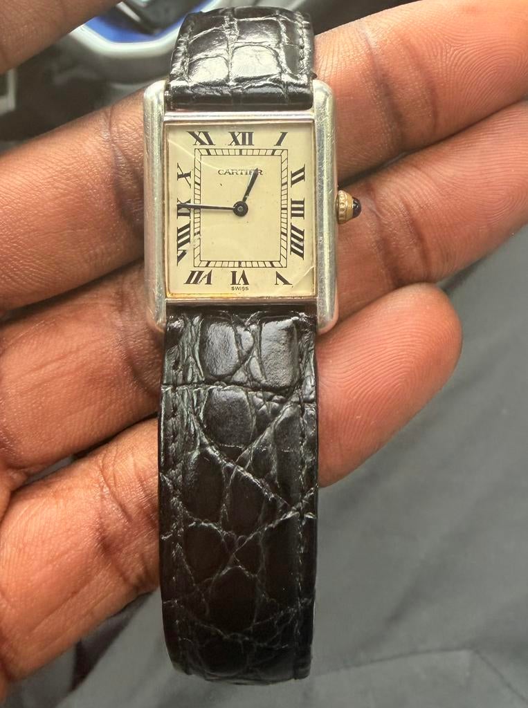 Cartier Must De Tank horloge, Ophalen of Verzenden, Staal, Overige merken, 1960 of later