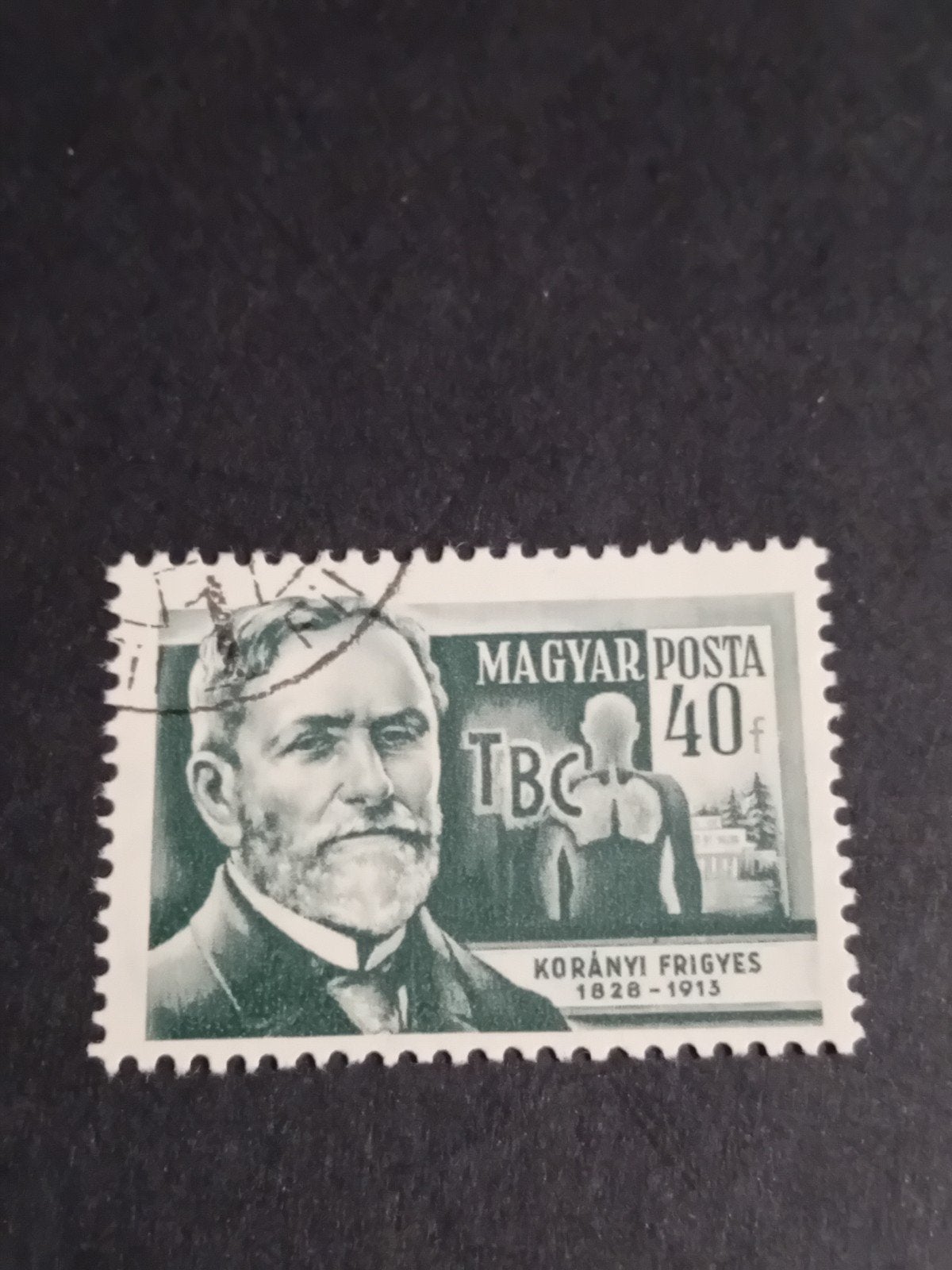 Hongaarse postzegel Korányi Frigyes 1828-1913, Met stempel, Frankeerzegel, Ophalen of Verzenden, Gestempeld