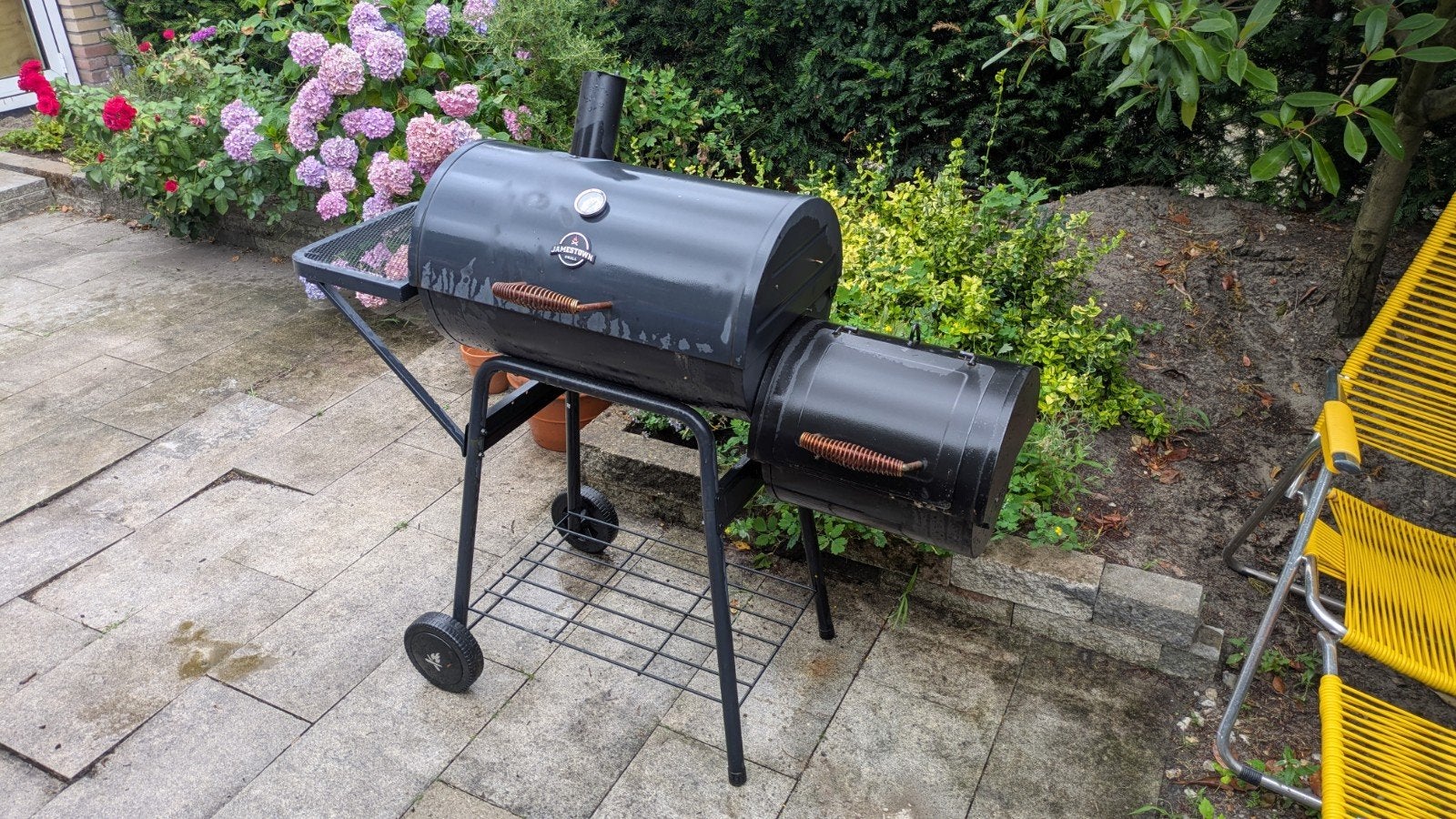 Jamestown Smoker Aldon houtskool BBQ metaal zwart 58 x 37 cm, Ophalen