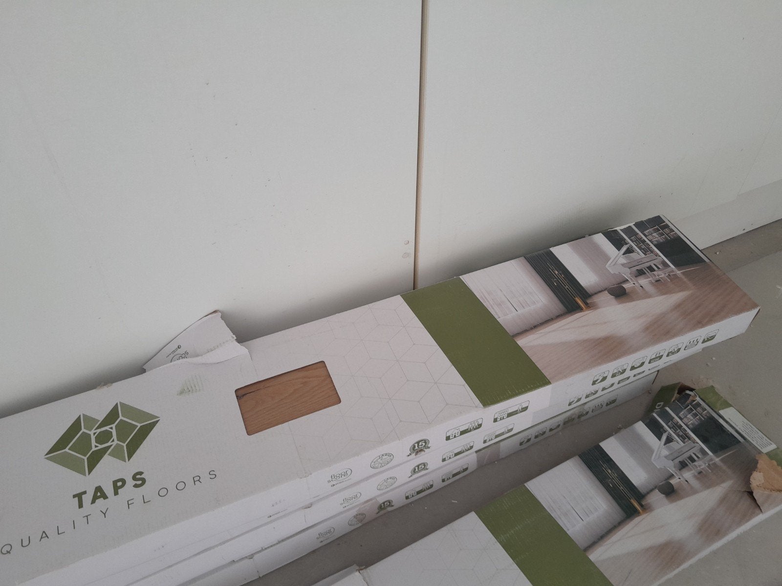 15 m2 pvc laminaat plak/lijm, dikke slijtlaag, in verpakking, Ophalen, Nieuw