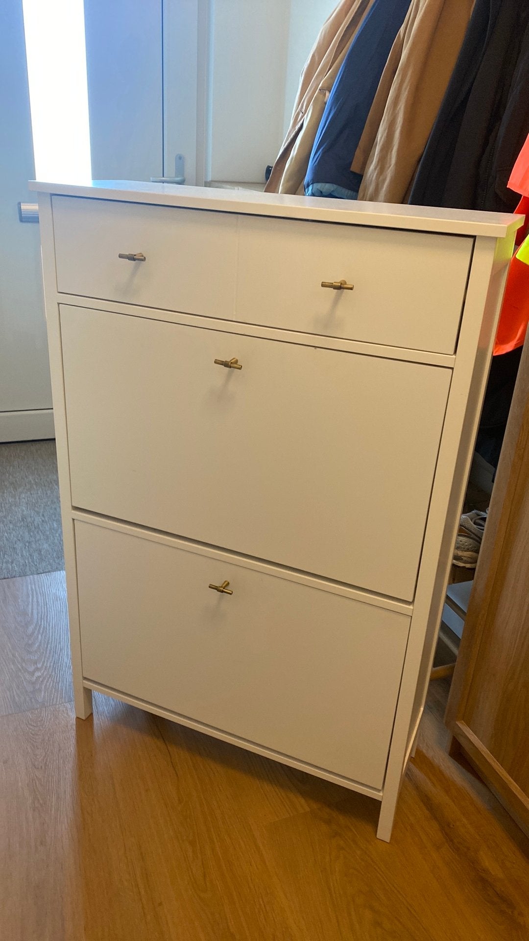 Schoenenkast met Zara home messing handgrepen, Ophalen, Zo goed als nieuw