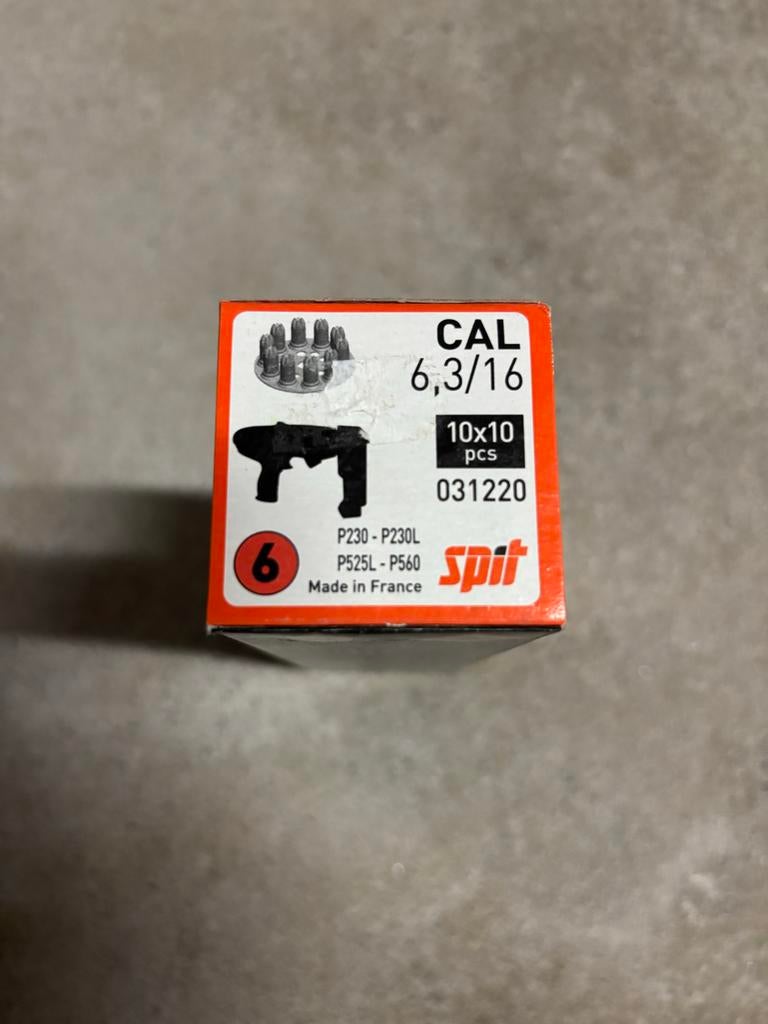 Spit slagpluggen kaliber 6,3/16 - 10x10 stuks, Doe-het-zelf en Verbouw, Gereedschap | Boormachines, Ophalen of Verzenden, Nieuw